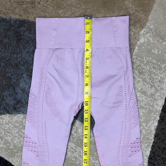 Women’s Pink High Waisted Seamless Leggings, Small - Picture 4 of 8